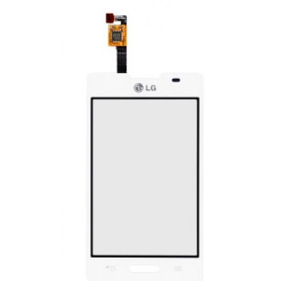Ohišje LG E440 Optimus L4 II - touch enota, bela
