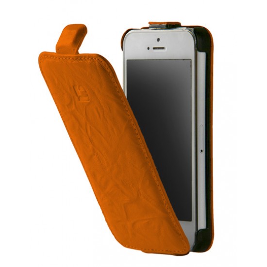 Torbica INDIGO Flip za iPhone 5 - oranžna