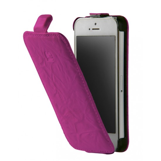 Torbica INDIGO Flip za iPhone 5 - roza