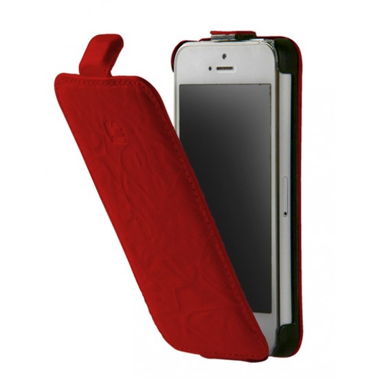 Torbica INDIGO Flip za iPhone 5 - rdeča