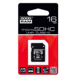 Spominska kartica Goodram Micro SD 16GB Class 10 UHS-I + adapter SD Spominska kartica Goodram Micro SD 16GB Class 10 UHS-I + adapter SD