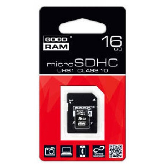Spominska kartica Goodram Micro SD 16GB Class 10 UHS-I + adapter SD
