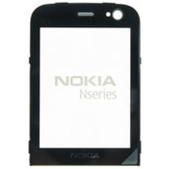 Ohišje Nokia N78 - steklo ekrana, črno