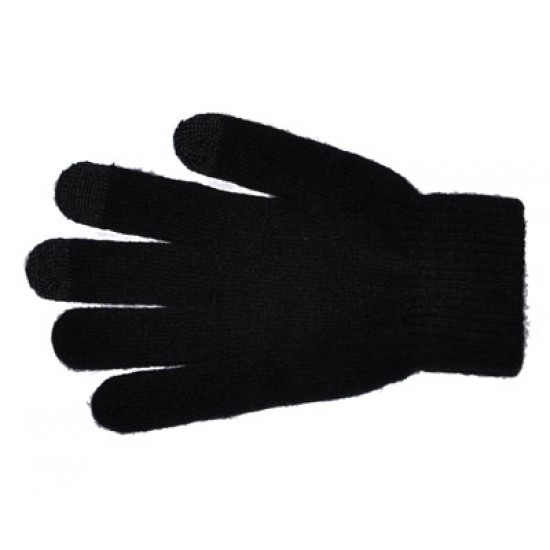 Touchscreen volnene rokavice L - 21cm, črne