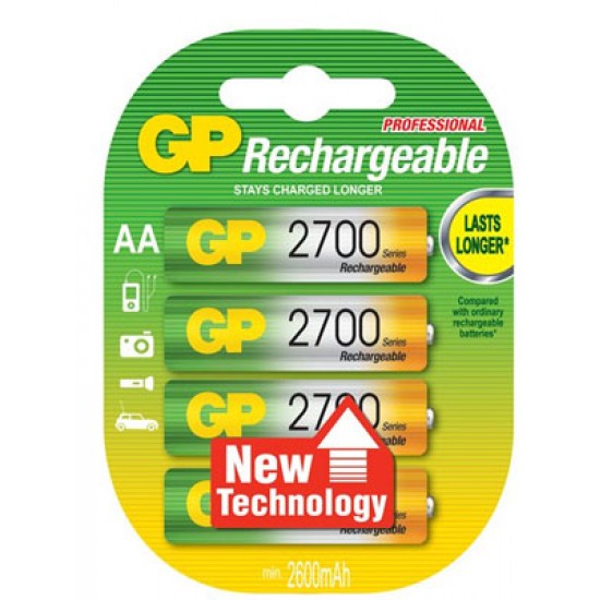 Baterija GP Rechargeable AA 2700 mAh, polnilna (1kos)