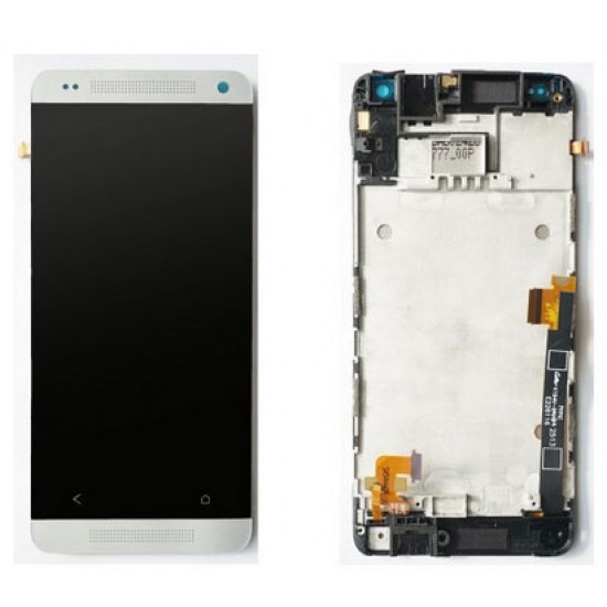 Ohišje HTC One Mini M4 - LCD + touch enota, srebrna