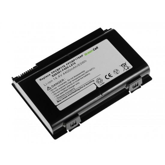 Green Cell baterija za Fujitsu-Siemens LifeBook E8410 E8420 E780 N7010 AH550 NH570 / 14,4V 4400mAh