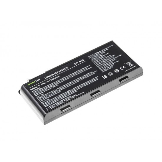 Green Cell baterija za MSI GT60 GT70 GT660 GT680 GT683 GT780 GT783 GX660 GX680 GX780 / 11,1V 6600mAh