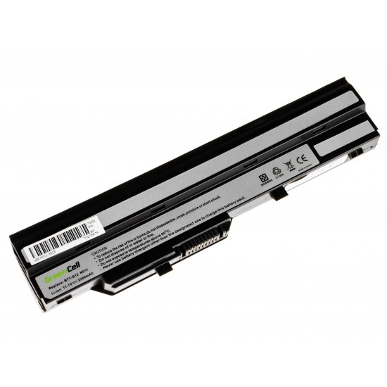 Green Cell baterija za MSI Wind U91 L2100 L2300 U210 U120 U115 U270 (black) / 11,1V 2200mAh