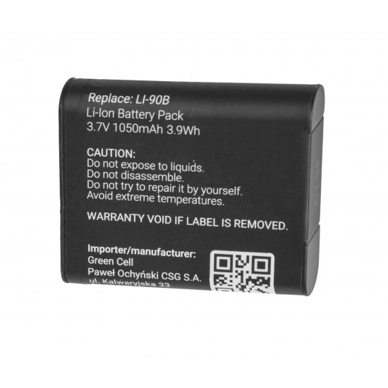 Green Cell baterija za kamero Li-90B/Li-92B ® za Olympus Tough TG-1 TG-2 TG-3 TG-Tracker Stylus SH-1 SP-100 XZ-2 VoiSquare 3.7V 105
