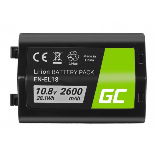 Baterija Green Cell ® EN-EL18 ENEL18 do Nikon D4, D4S, D5 10.8V 2600mAh