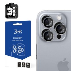 3MK zaščita za lečo kamere za Apple iPhone 16 Pro / 16 Pro Max - črna