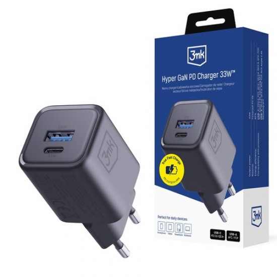 3MK Hyper Charger 33W USB-C črn 3MK Hyper Charger 33W USB-C črn