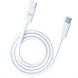 3MK Hyper Kabel USB-C v USB-C 100W 5A 200cm, bel 3MK Hyper Kabel USB-C v USB-C 100W 5A 200cm, bel