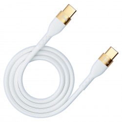 3MK Hyper silikonski Kabel USB-C v USB-C 100W 5A 200cm, bel 3MK Hyper silikonski Kabel USB-C v USB-C 100W 5A 200cm, bel