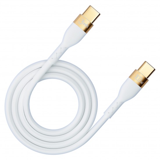 3MK Hyper silikonski Kabel USB-C v USB-C 100W 5A 200cm, bel