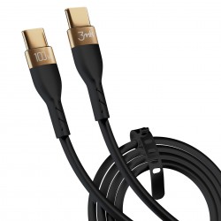 3MK Hyper silikonski Kabel USB-C v USB-C 100W 5A 200cm, črn 3MK Hyper silikonski Kabel USB-C v USB-C 100W 5A 200cm, črn