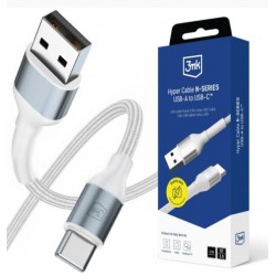 3MK Hyper kabel N-SERIES USB-A v USB-C 1m bel