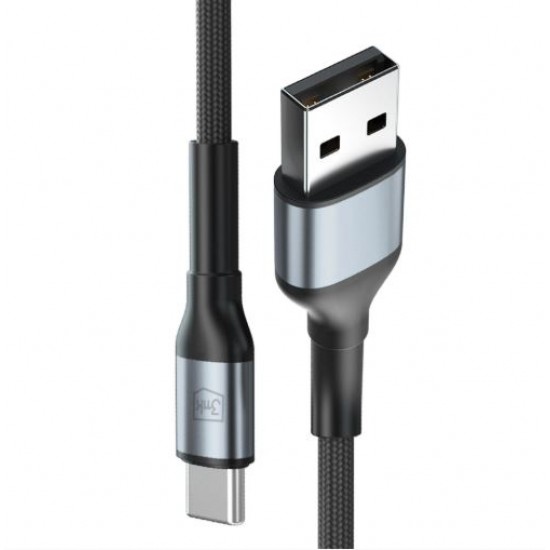 3MK Hyper kabel N-SERIES USB-A v USB-C 1m črn