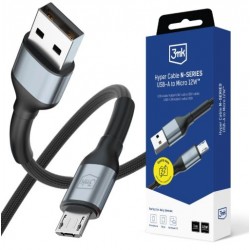 3MK Hyper kabel N-SERIES USB-A v MICRO 1m črn