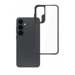 Ovitek 3MK SATIN ARMOR + za Samsung Galaxy S25 - črn, prozoren