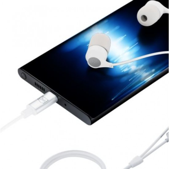 3MK žične slušalke USB-C - bele