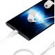 3MK žične slušalke USB-C - bele