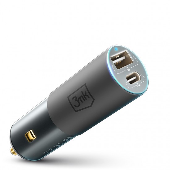 3MK avto polnilec Hyper 100W USB-C USB-A