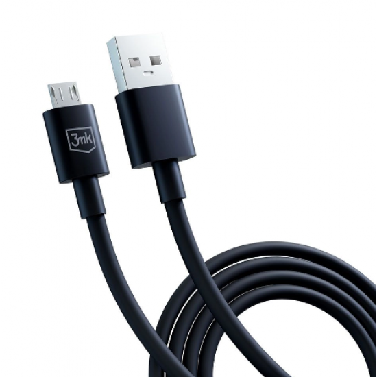 3MK hyper kabel USB-A na mikro - črn