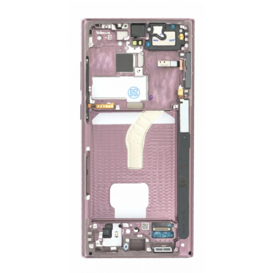 LCD + touch enota za Samsung Galaxy S22 Ultra burgundy