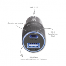 4smarts avtomobilski polnilnik 27W s hitrim polnjenjem 