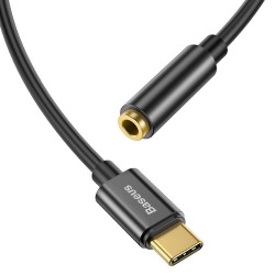 Baseus L54 USB-C na 3,5 mm ženski adapter DAC 24 bit 48 KHz črne barve Baseus L54 USB-C na 3,5 mm ženski adapter DAC 24 bit 48 KHz črne barve