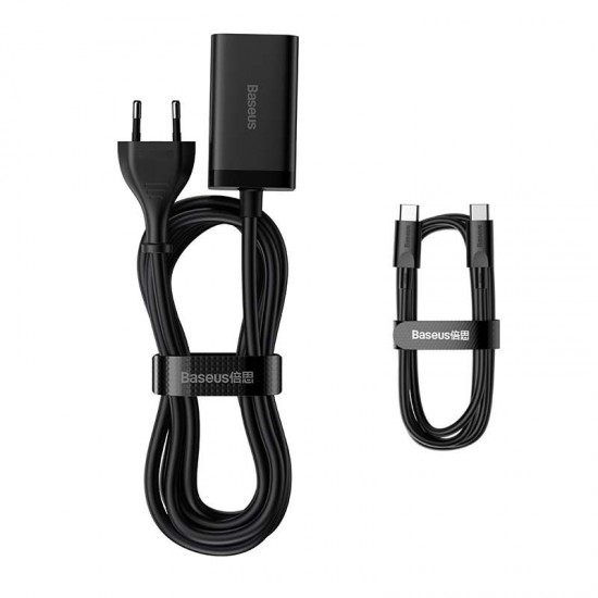 Baseus GaN3 Pro 65W hitri polnilnik z 2 USB-C PD vhodoma in 2 USB vhodoma