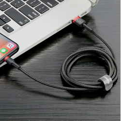 Baseus Cafule USB-A na Lightning  kabel - 1m, črno-rdeč, 2.4A