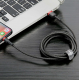 Baseus Cafule USB-A na Lightning  kabel - 1m, črno-rdeč, 2.4A