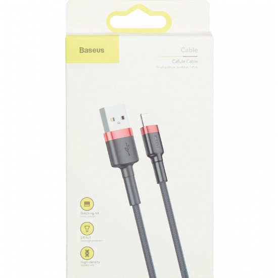 Baseus Cafule USB-A na Lightning  kabel - 1m, črno-rdeč, 2.4A