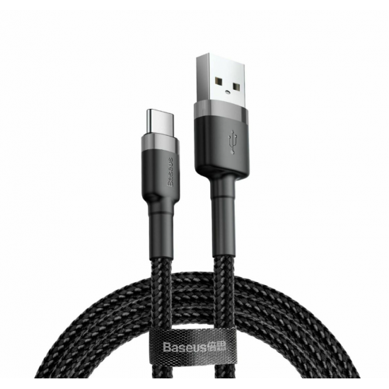 Baseus Cafule USB-A na USB-C kabel - 0.5m, črno-siv, 3A