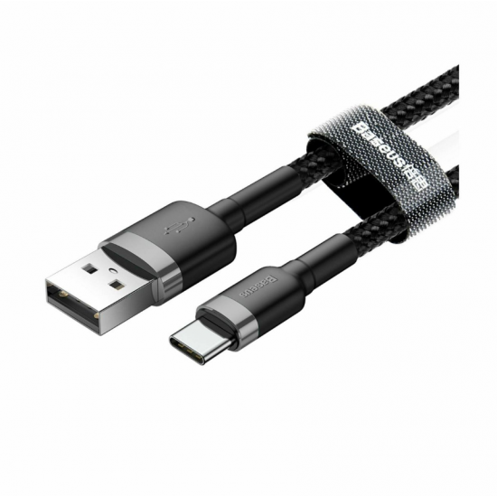 Baseus Cafule USB-A na USB-C kabel - 0.5m, črno-siv, 3A