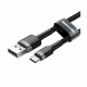 Baseus Cafule USB-A na USB-C kabel - 0.5m, črno-siv, 3A