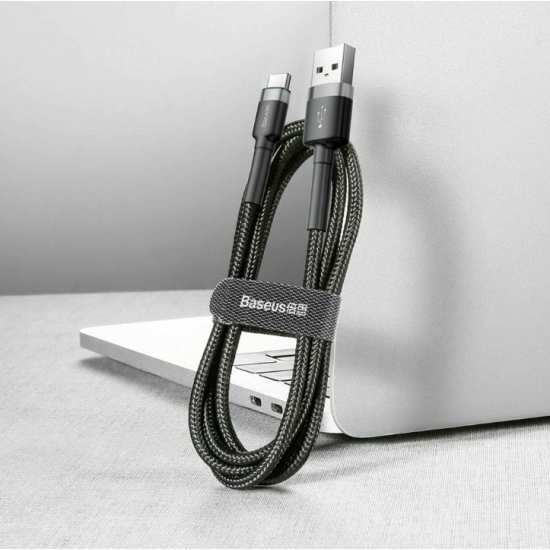 Baseus Cafule USB-A na USB-C kabel - 0.5m, črno-siv, 3A