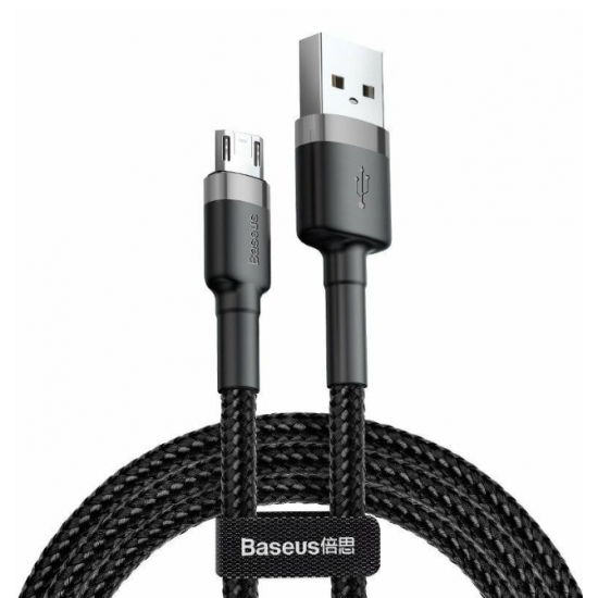 Baseus Cafule USB-A na USB-micro kabel - 1m, črno-siv, 2.4A