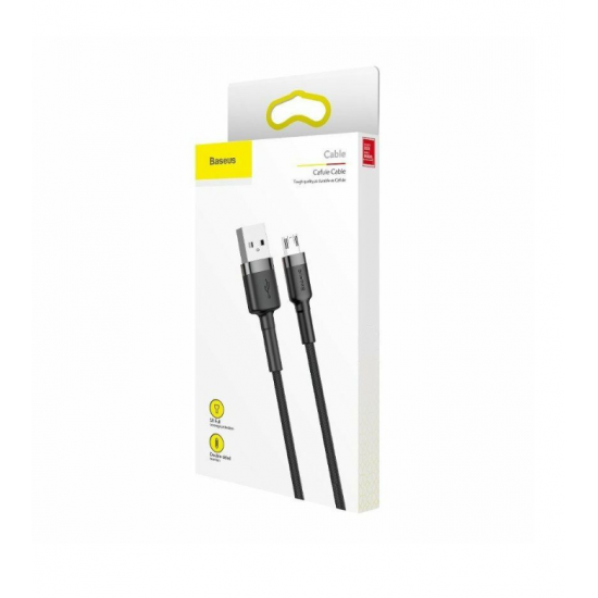 Baseus Cafule USB-A na USB-micro kabel - 1m, črno-siv, 2.4A