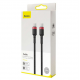 Baseus Cafule USB-C na USB-C kabel - 2m, črno-rdeč, 100W