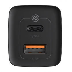 Baseus GaN2 Lite 65W hitri polnilnik z  USB in USB-C vhodom