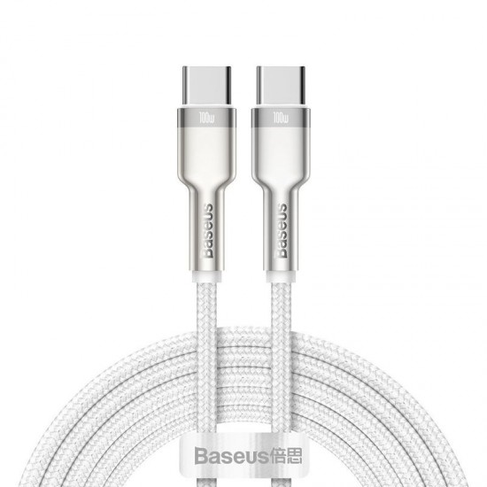 Baseus Cafule USB-C na USB-C, 100W, 2m (bela)