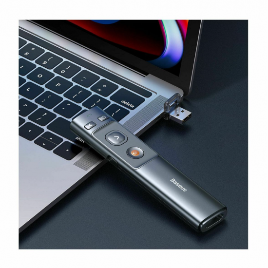 Baseus Orange Dot brezžični prezenter z laserskim kazalcem