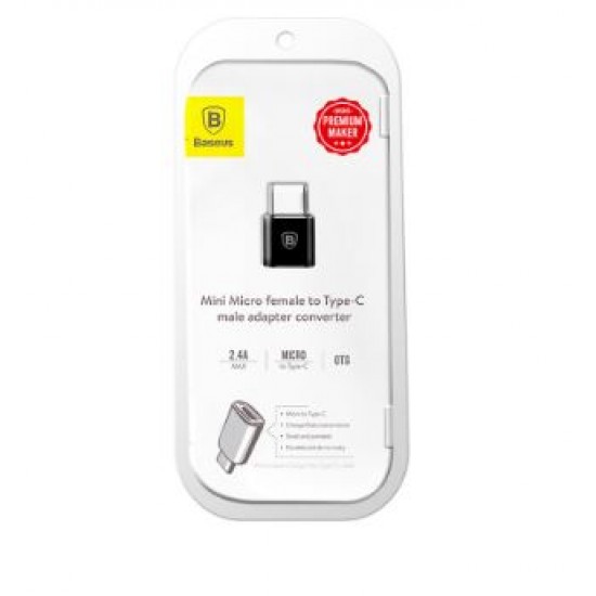 Baseus OTG adapter micro-USB – USB-C, črn