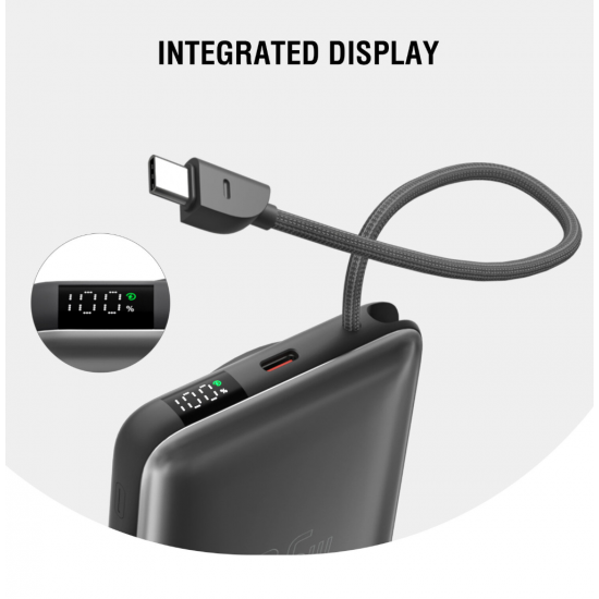 4smarts žepni power bank 10000 mAh - brezžično Qi2 15W + USB-C 22,5W