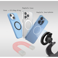 4smarts magnetni avtomobilski nosilec za telefon Flex - vrtljiv, črn in MagSafe kompatibilen