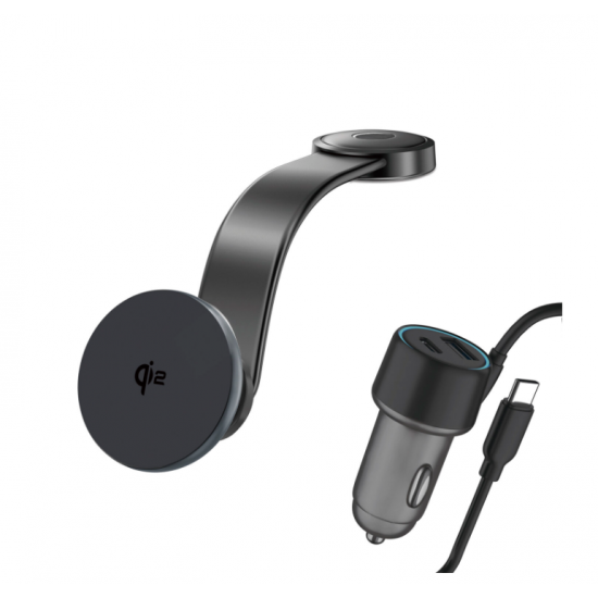 4smarts Qi2 magnetni avtomobilski nosilec z brezžičnim polnilnikom 15W